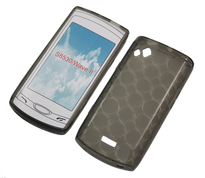 Silikon Case transparent schwarz Samsung S8530 Wave II