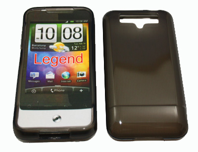Silikon Case für HTC Legend transparent schwarz