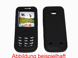 Silikon-Case-fuer-Nokia-C5-C5-00-schwarz-Etui-Tasche-Skin-Huelle-Schutz