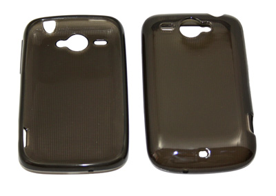 Silikon Case für HTC Wildfire transparent schwarz