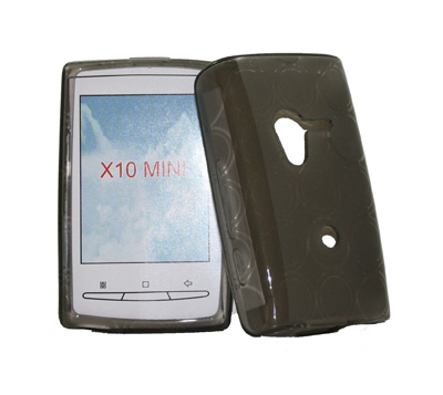 Silikon Case transparent schwarz für Sony Ericsson X10 mini