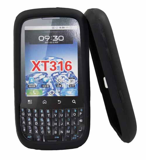 Silikon Case für Motorola Fire XT 316 in schwarz