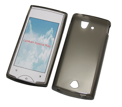 Silikon Case für Sony Ericsson Xperia Ray transparent schwarz