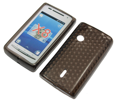 Silikon Case transparent schwarz für Sony Ericsson X8