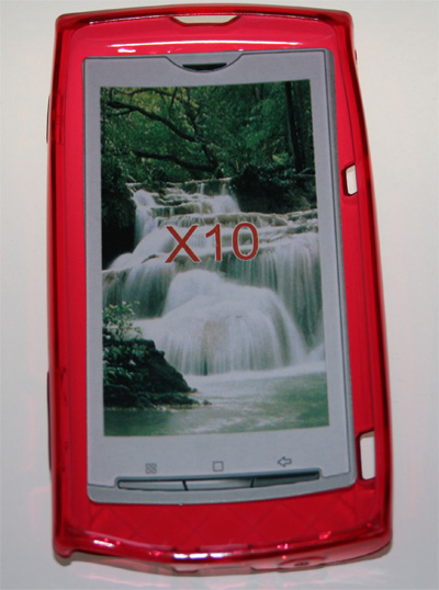 Silikon Case rot-transparent für Sony Ericsson X10
