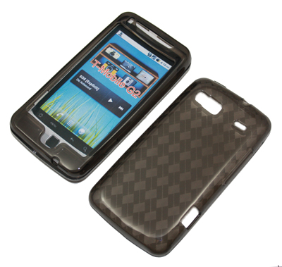 Silikon Case transparent schwarz für HTC Desire Z