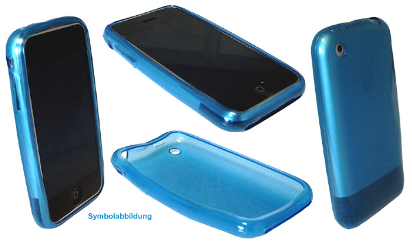 Silikon Case in Transparent Blau für LG KP500